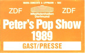 17.11.1989 - Peter's Pop Show @Dortmund/Westfalenhalle