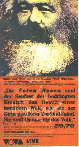 10.05.1996 - Die Toten Hosen - Opium für das Volk @Dortmund/Westfalenhalle