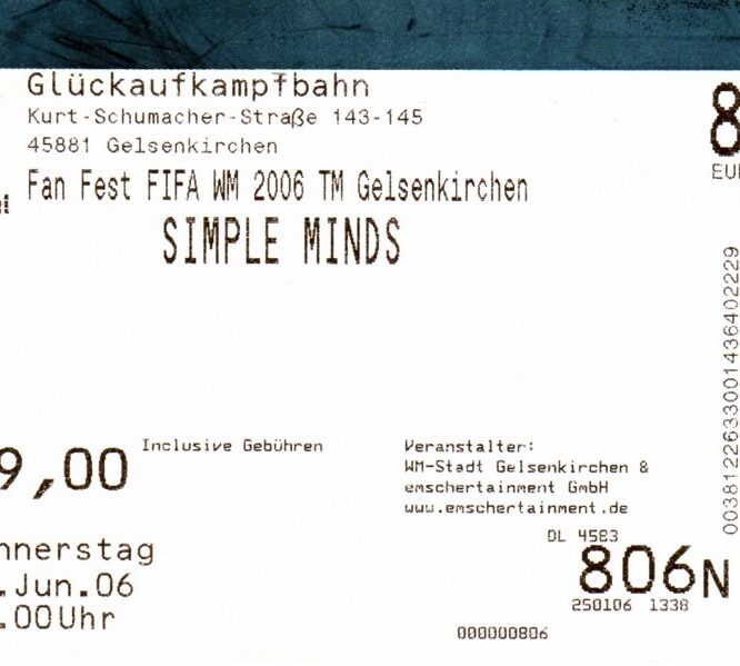 08.06.2006 – Simple Minds – Black & White 050505 @Gelsenkirchen/Glückaufkampfbahn