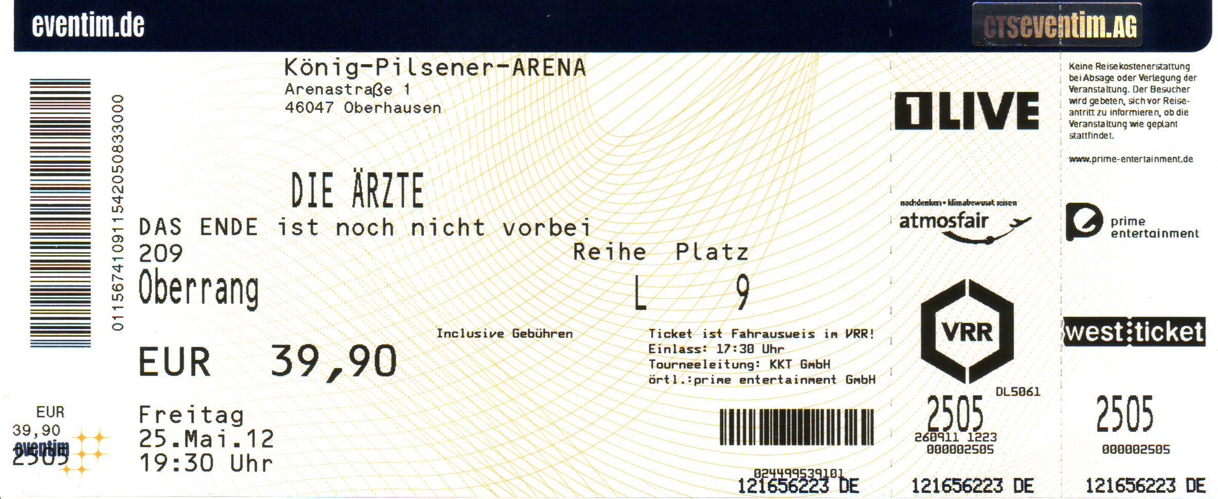 25.05.2012 – die ärzte – Das Ende ist noch nicht vorbei @Oberhausen/König-Pilsener-Arena