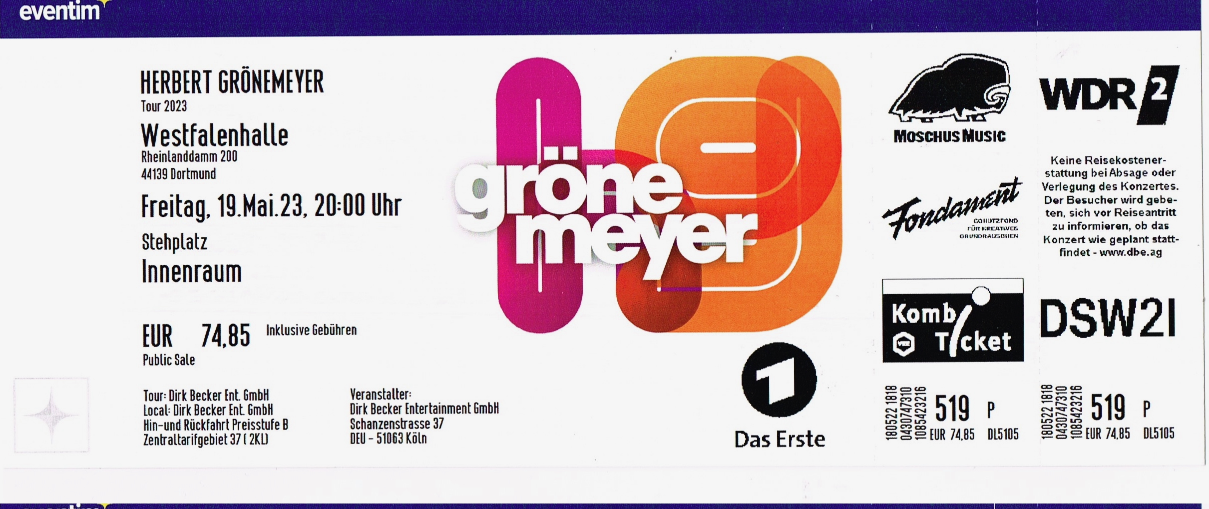 19.05.2023 - Herbert Grönemeyer@Dortmund/Westfalenhalle